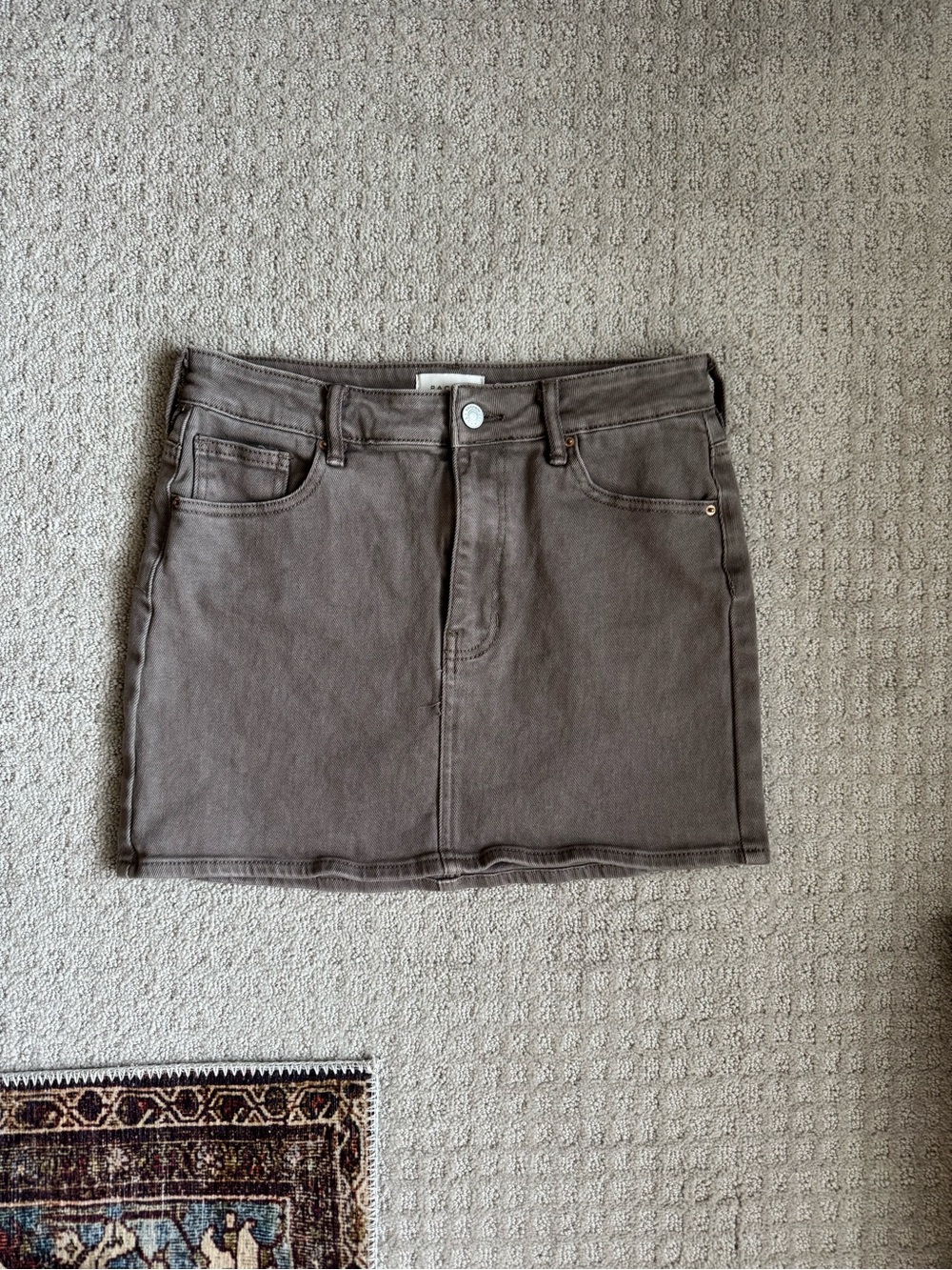 PacSun Brown Denim Mini Skirt